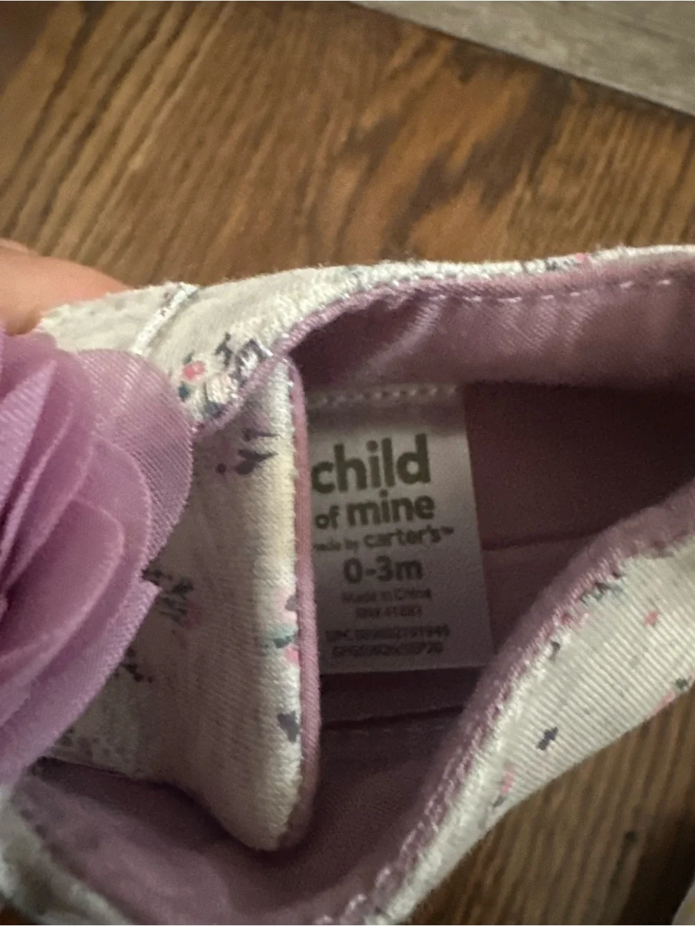 Carter's Floral Baby Slip-On Shoes with Purple Flower